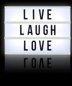 Northpoint Cinema Style 10-LED Home Decor Large Light Box with 109 Letters and Characters, Wall Mounted or Tabletop, Battery or USB Powered, White 17 71GmK nvieL