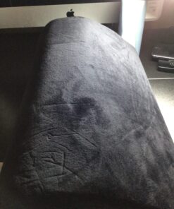 Amazon Basics Under Desk Foam Foot Rest with Washable Cover Comfortable Foot Stool for Home and Office, Black, 5.1 x 10.2 x 17.3 Inch 32 71GmO8KQ7mL