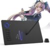VEIKK A15 Drawing Tablet 10X6 Inch Graphics Tablet with 12 Shortcut Keys and Battery Free Pen (8192 Level) A15 Blue 44 71GodMWTYhL