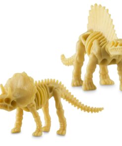 Bedwina Dinosaur Fossil Skeleton - (Pack of 24) 3.7 Inch Assorted Plastic Dino Figure Bones for Kids Science Dig Kit, Digging Sandbox Bins Play Toys, Party Favors, Birthday Decorations 21 71GovrUxtaL