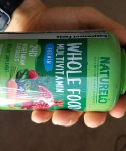 NATURELO Whole Food Multivitamin for Men - Vitamins, Minerals, Antioxidants, Organic Extracts - Vegetarian - for Energy, Brain, Heart, Eye Health - 240 Vegan Capsules, 1 Pack 240 Count (Pack of 1) 19 71GpTMiYj L