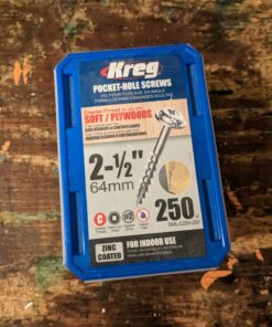Kreg SML-C250-250 Zinc Pocket-Hole Screws, 2 1/2 Inch, 8 Coarse Thread, Maxi-Loc Head (250 Count) 24 71GpxBAieyL