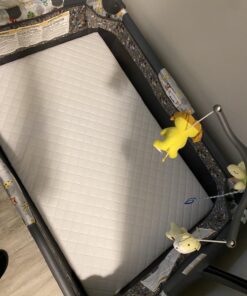 Dream On Me Holly 3” Fiber Portable, Greenguard Gold Certified, Waterproof Vinyl Cover, Lightweight Mini Crib Mattress, White 41 71GrT7eojL