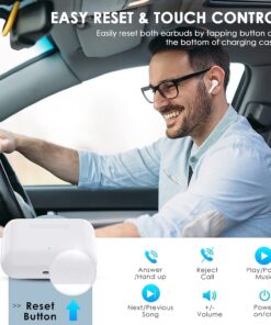 Wireless Earbuds Bluetooth Headphones with 30H Cycle Playtime Built-in Mic Stereo Earphones Sound IP67 Waterproof Sports Headsets Air Buds Pro Touch Control Smart Pop-up Auto Pairing 12 71GrYK61UOL