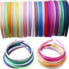 Candygirl HeadBands for Girls,DIY Satin Covered Girls Headbands,1cm Width Craft Headbands for Daily and Party(26pcs Per Pack Each Color 1pcs) Assorted 26 colors 45 71Grpoa2DOL