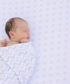 Alternative view of Universal Fit Crib Sheets - 100% Natural Soft Jersey Knit Cotton for Standard Crib and Toddler Mattress - 2 Pack (Pink Polka Dot, Chevron) by Ziggy Baby Pink Polka Dot, Chevron