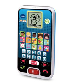 VTech Call and Chat Learning Phone, 0.91 x 3.27 x 5.91 inches, Black & blue Standard Packaging 17 71GtPK3EQdL