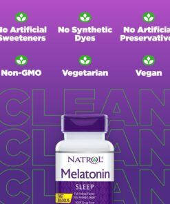 Natrol Melatonin 1mg, Strawberry-Flavored Dietary Supplement for Restful Sleep, 90 Fast-Dissolve Tablets, 90 Day Supply 19 71GtR6S3ukL