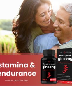 NutraChamps Korean Red Panax Ginseng Capsules | Extra Strength Ginsenosides for Energy, Focus, Performance, Vitality & Immune Support | Korean Red Ginseng Root Extract Powder Supplement | Vegan Pills 23 71GtpGRdROL
