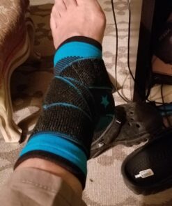 U-pick Ankle Brace for Plantar Fasciitis Support, Compression Sock Adjustable Strap for Heel Spur Achilles Tendonitis & Perineal Tendonitis & Sprained Ankle, Heel Pain Relief (Single/Blue) Blue-Single 27 71GtvJ0u9JL