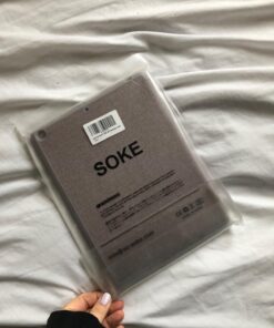 Soke iPad 6th/5th Generation Case with Pencil Holder, Smart iPad 9.7 inch Cases Trifold Stand with Shockproof Soft TPU Back Cover and Auto Sleep/Wake Function for Apple iPad 2018/2017, Violet 67 71GuY1 vAML