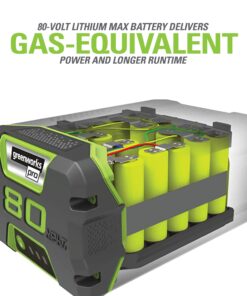 Greenworks Pro 80V Cordless Brushless String Trimmer + Leaf Blower Combo, 2Ah Battery and Charger Included STBA80L210 16" Trimmer + Blower (2.0Ah) 29 71GubcsoBYS