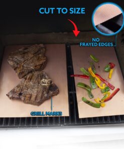 Kona Copper Grill Mats - Ultimate Grill Mats for Outdoor Grill, Nonstick, BBQ Grill Mat for Gas, Pellet, & Charcoal Grills, The Essential BBQ Mat for Every Grilling Enthusiast. Set of 2, 0.30mm Thick 24 71GuhNPaqbL