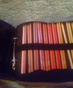 Derwent Pencil Case, Canvas Carry-All Bag Pencil Holder with Removable Shoulder Strap, Holds up to 132 Pencils and Supplies (2300671) , Brown Carry All 132 Capacity 48 71GvZ9DYPsL