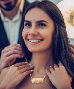 ProLuckis Handmade Personalized Name Jewelry Necklace 18k Gold Plated-Custom Made Any Name Style 3 10 71GvjAqIZNL