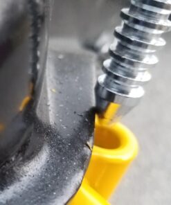 REESE Towpower 72783 Coupler Lock, Adjustable Storage Security, Heavy-Duty Steel, Yellow and Chrome 30 71GvkB9merL