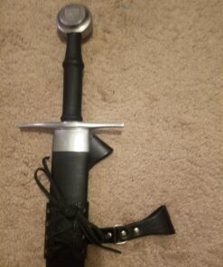 MASTER USA – Universal Leather Sword Frog – Steel Hardware, Adjustable Lacing for Proper Fit, Designed to Fit a Wide Variety of Swords and Scabbards – Fantasy, Historical, Cosplay – PK-6182 39 71GwCGkelmL