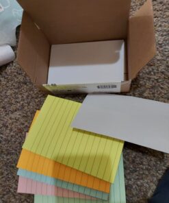 Amazon Basics Lined Sticky Notes, 4 x 6-Inch, Assorted Colors, 5-Pack 39 71GxnBMj8xL