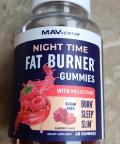 Sugar-Free Night Time Fat Burner Gummies for Sleep & Weight Loss Support | Hunger Suppressant & Metabolism Booster, Shred Belly Fat While You Sleep | Nighttime Diet Supplement for Women & Men | 60 Ct. Night Time Fat Burner Gummy 29 71GxuyXeRwL 1