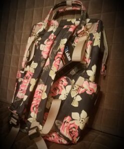 Srotek Diaper Bag Backpack Floral Baby Bag Water-Resistant Baby Nappy Bag with Insulated Water Bottle Bag/Changing Pad for Women/Girls/Mum (Flower Pattern) 49 71GyrAi45iL