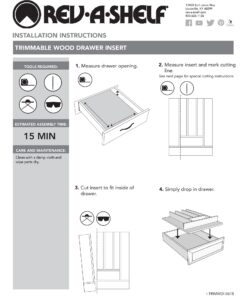 Rev-A-Shelf Dual Row Trim To Fit Knife Block Drawer Organizer with Storage Holder for Kitchen Utensils, 55 Slot Cutlery Tray, Wood, 4WDKB-1 Natural 31 71GzCjdb7L