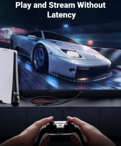 UGREEN Cat 8 Ethernet Cable 6FT, High Speed Braided 40Gbps 2000Mhz Network Cord Cat8 RJ45 Shielded Indoor Heavy Duty LAN Cables Compatible for Gaming PC PS5 Xbox Modem Router 6FT 19 71GzVgTgf L