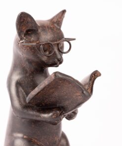 Young's Inc. Cat Figurine - Cute Cat Statue - Whimsical Cat Decor for Cat Lovers - Cat Collectibles and Meditation Decor - Cat with Eye Glasses - 4'' L X 3'' W X 5'' H Sitting Up 28 71H xMoZ1NL