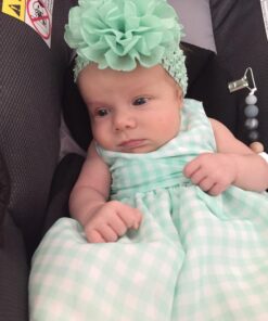 QandSweet Baby Girl's Headbands with Chiffon Lotus Flower Soft Nylon Headwraps for Take Pictures (Camellia Flower 15Pcs) Camellia Flower 15pcs 45 71H02kAvNNL