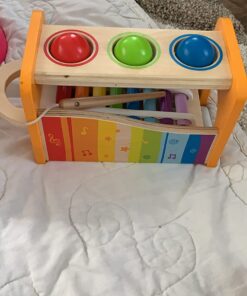 Hape Pound & Tap Bench with Slide Out Xylophone - Award Winning Durable Wooden Musical Pounding Toy for Toddlers,Yellow Yellow Mower 30 71H0VR8qDL 1