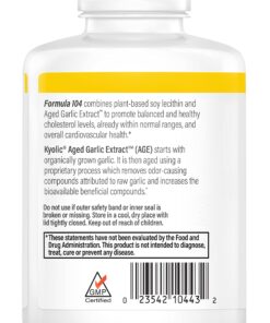 Kyolic Aged Garlic Extract Formula 104 Cholesterol Health, 300 Capsules (Packaging May Vary) 300 Count (Pack of 1) 8 71H1IO4NLOL