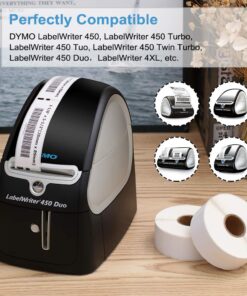COLORWING 12 Rolls 1-1/8" x 3-1/2" Barcode Label Compatible Dymo 30252 Address Labels, 28mm x 89mm, Work with Dymo LabelWriter 450, 450 Turbo, 4XL, 400 Printers(4200 Labels) 10 71H1pDMM6yL