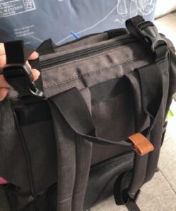 Hap Tim Diaper Bag Backpack,Large Capacity Travel Back Pack Maternity Baby Nappy Changing Bags, Double Compartments with Stroller Straps,Waterproof,Black (US7340-DG) Dark Grey 78 71H2KFqoIJL