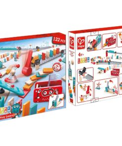 Hape Robot Factory Domino | Double -Sided Wooden Ball Domino Set, Educational Game for Kids 17 71H2ioXcdfL