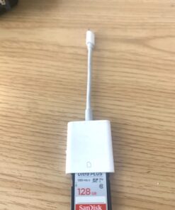 Apple MFi Certified Lightning to SD Card Camera Reader for iPhone iPad, Veetone Memory Card Reader Trail Camera Viewer SD Card Adapter for iPhone 12/11/XS/XR/X/8/7/iPad, Plug and Play One Slot 35 71H3EO2SafL