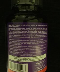 Jarrow Formulas B-Right Optimized B-Complex, Dietary Supplement for Cellular Energy, Immune Health and Stress Management Support, 100 Veggie Capsules, 100 Day Supply Unflavored 100 Servings (Pack of 1) 49 71H3EtCph7L