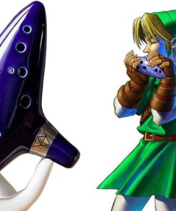 AFUNTA 12 Hole Ocarina Ceramic Alto C Legend of Zelda Ocarina Flute with song book (Neck Strap Cord with Random Color)- Blue 12 71H3oQyppcL