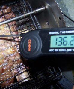 AMMZO Digital Meat Thermometer for Grilling, Instant Read Food Thermometer Waterproof with Backlight for Cooking, Deep Fry, BBQ, Grill, Smoker and Roast Black 36 71H55ZllTPL