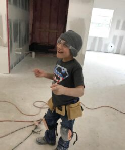 Real Leather Kids Tool Belt for Kids Woodworking Children Carpentry Carpenter Tool Apron for Boys and Girls Young Builders Gift Fits Waist Size 21 to 28 inches 15 71H5QV3YBEL