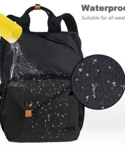 Hap Tim Diaper Bag Backpack,Large Capacity Travel Back Pack Maternity Baby Nappy Changing Bags, Double Compartments with Stroller Straps,Waterproof,Black (US7340-DG) Dark Grey 50 71H5UGQZdxL