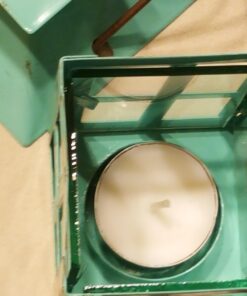 Kate Aspen, Distressed Metal Vintage Decorative Mini Lantern, Centerpiece, Party Favor, 2.5 x 2.5 x 6.5, Blue Small 44 71H5ZYJ6nGL