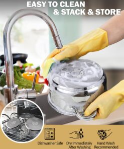 Cook N Home Kitchen Cookware Sets, 12-Piece Basic Stainless Steel Pots and Pans, Silver Stainless Steel Handle 33 71H68 7goRL