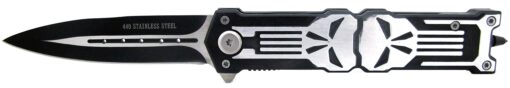 Punisher Glass Breaker Spring Assisted Knife Black Model
