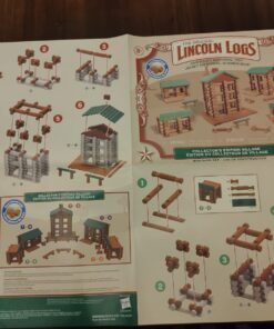 LINCOLN LOGS-Collector's Edition Village-327 Pieces-Real Wood Logs-Ages 3+ - Best Retro Building Gift Set for Boys/Girls-Creative Construction Engineering–Top Blocks Game Kit - Preschool Education Toy 73 71H6wN tAsL