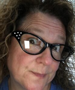 Hip Hop 50's Shop Cat Eye Rhinestone Glasses for Women 50s Retro Fashion Costume Party Black Clear 38 71H7azNnOiL