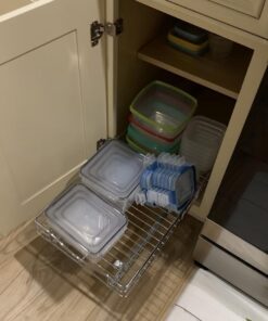 LYNK PROFESSIONAL® Pull Out Cabinet Organizer, 11"W x 21"D - Slide Out Drawers for Kitchen Cabinets - Sliding Pantry Shelves - Roll Out Shelf Storage for Pots, Pans - Lifetime Limited Warranty, Chrome 11" W x 21" D 11x21 Chrome 34 71H7spayIL