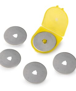 OLFA 60mm Rotary Cutter Replacement Blades, 5 Blades (RB60-5) - Tungsten Steel Circular Rotary Fabric Cutter Blade for Crafts, Sewing, Quilting, Fits Most 60mm Rotary Cutters,Gray 4 71H7x0E0evL