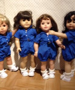 Sophia's White Canvas Sneaker with Laces and Imitation Leather Toe Cap Shoes Accessory for 18" Dolls, White 24 71H80wbD8jL