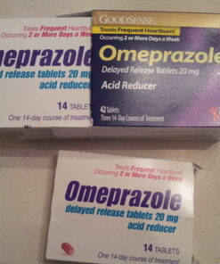 GoodSense Omeprazole Delayed Release Tablets 20 mg, Stomach Acid Reducer for Frequent Heartburn Treatment,Brown 42 Count 30 71H8A6Ekj5L