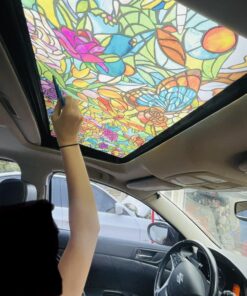 d-c-fix Window Privacy Film Tulia Stained Glass Self-Adhesive Two Way Day and Night Decorative Vinyl Covering for Home Door Bathroom Decal Sticker 17.7" x 78.7" 36 71H8bpbA17L