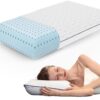 Vaverto Gel Memory Foam Pillow -Standard Size - Ventilated, Premium Bed Pillows with Viscose Made from Bamboo Pillow Cover, Cooling, Contoured Support, Orthopedic Sleeping Standard (Pack of 1) Original White 34 71H94U6JepL